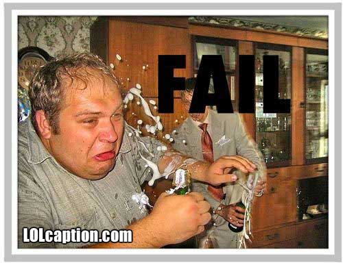 Champagne Open Funny Fail Picture