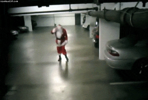Drunk Santa Clause Funny Fail Gif
