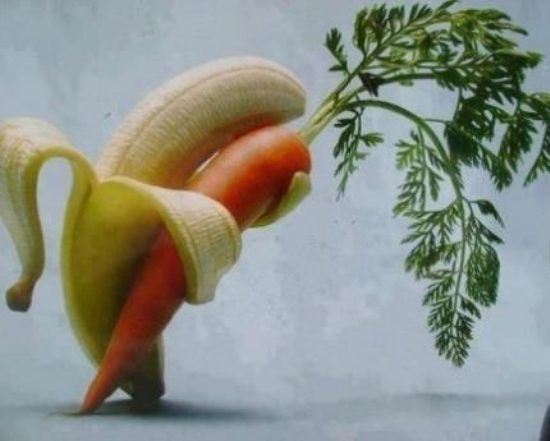 Fruit And Vegetable Love Funny Picture