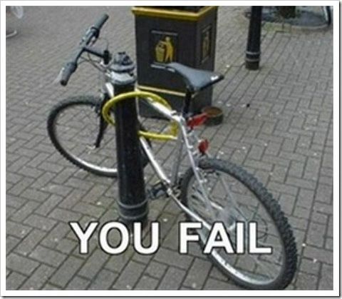 Funny Fail Bicycle Locking Image