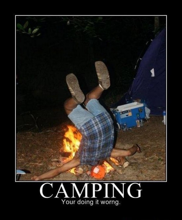 Funny Fail Camping Poster Image