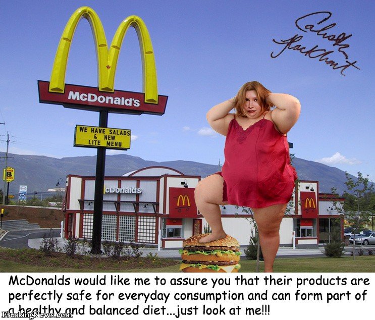 Funny Fat Girl Mcdonald's Advertisements Picture.