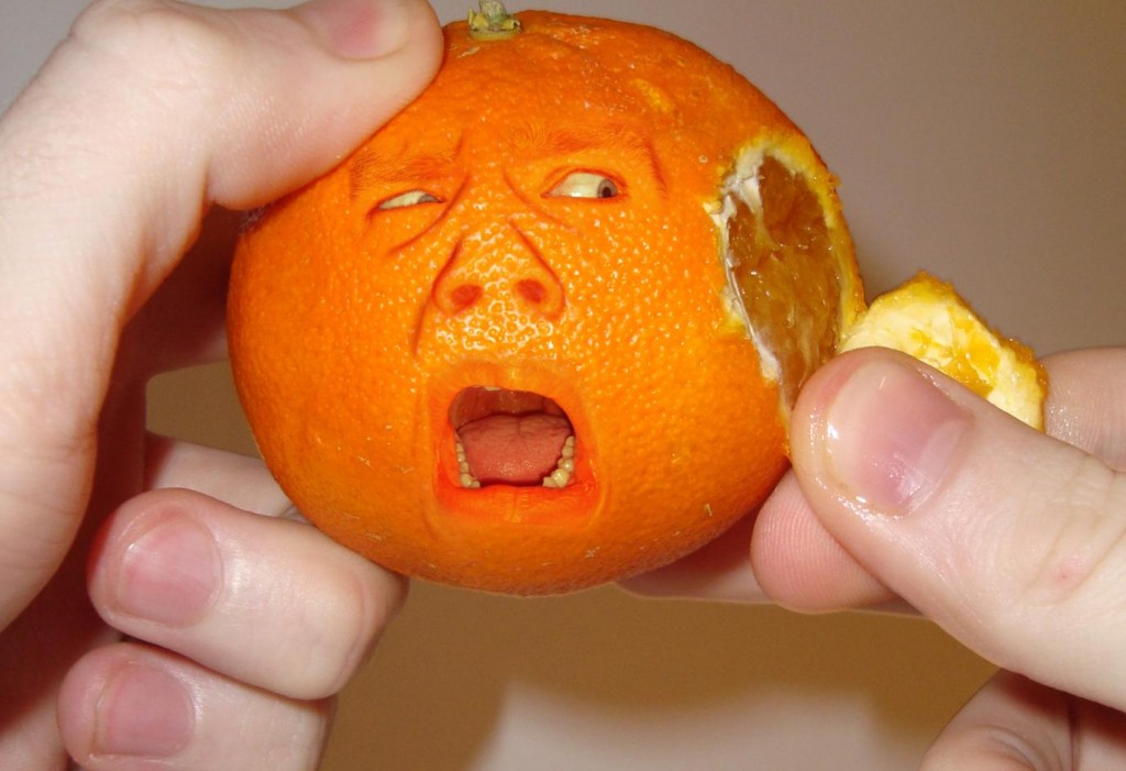 Funny Orange Crying During Peeling