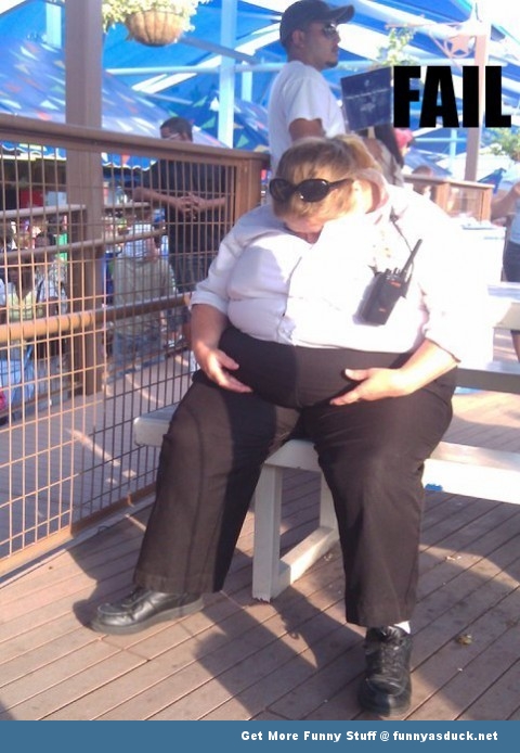 Funny Security Fat Girl Fail Picture
