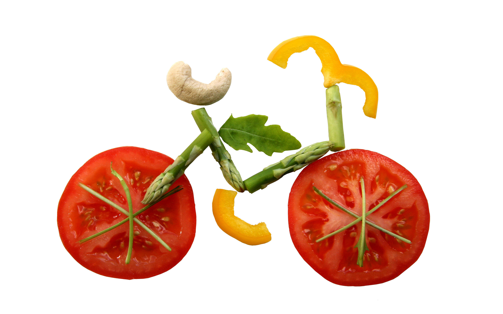 Funny Vegetable Bicycle Image