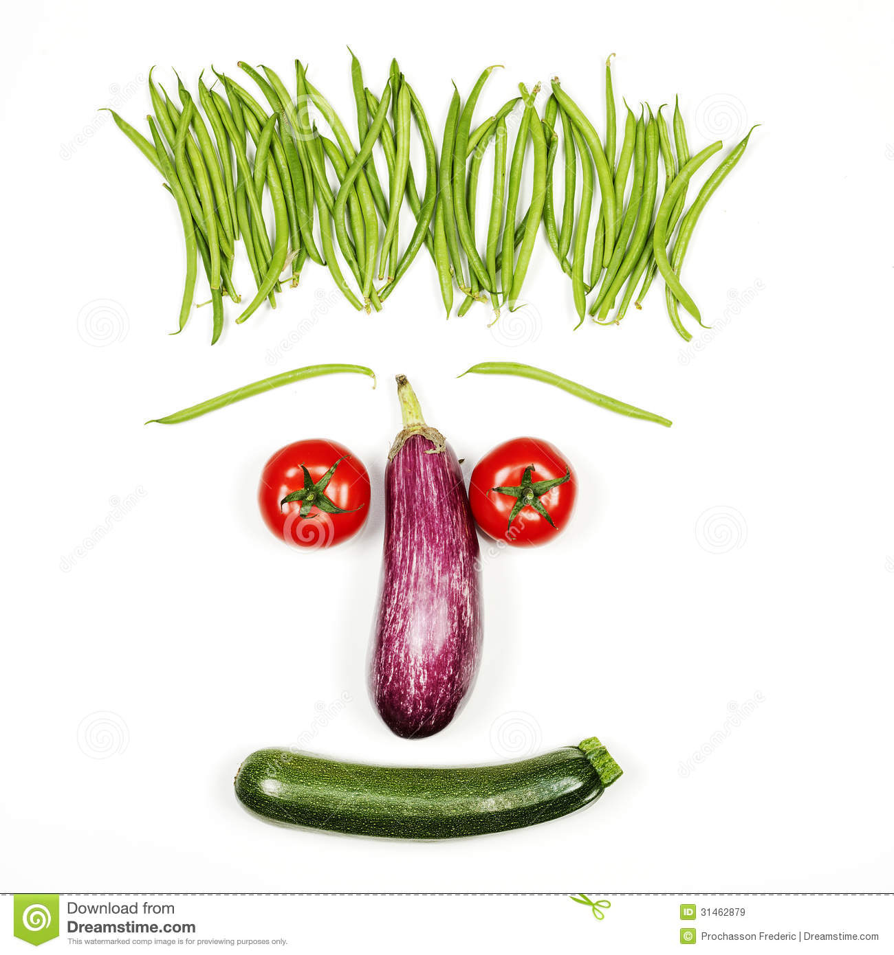 Funny Vegetables Royalty Face Image