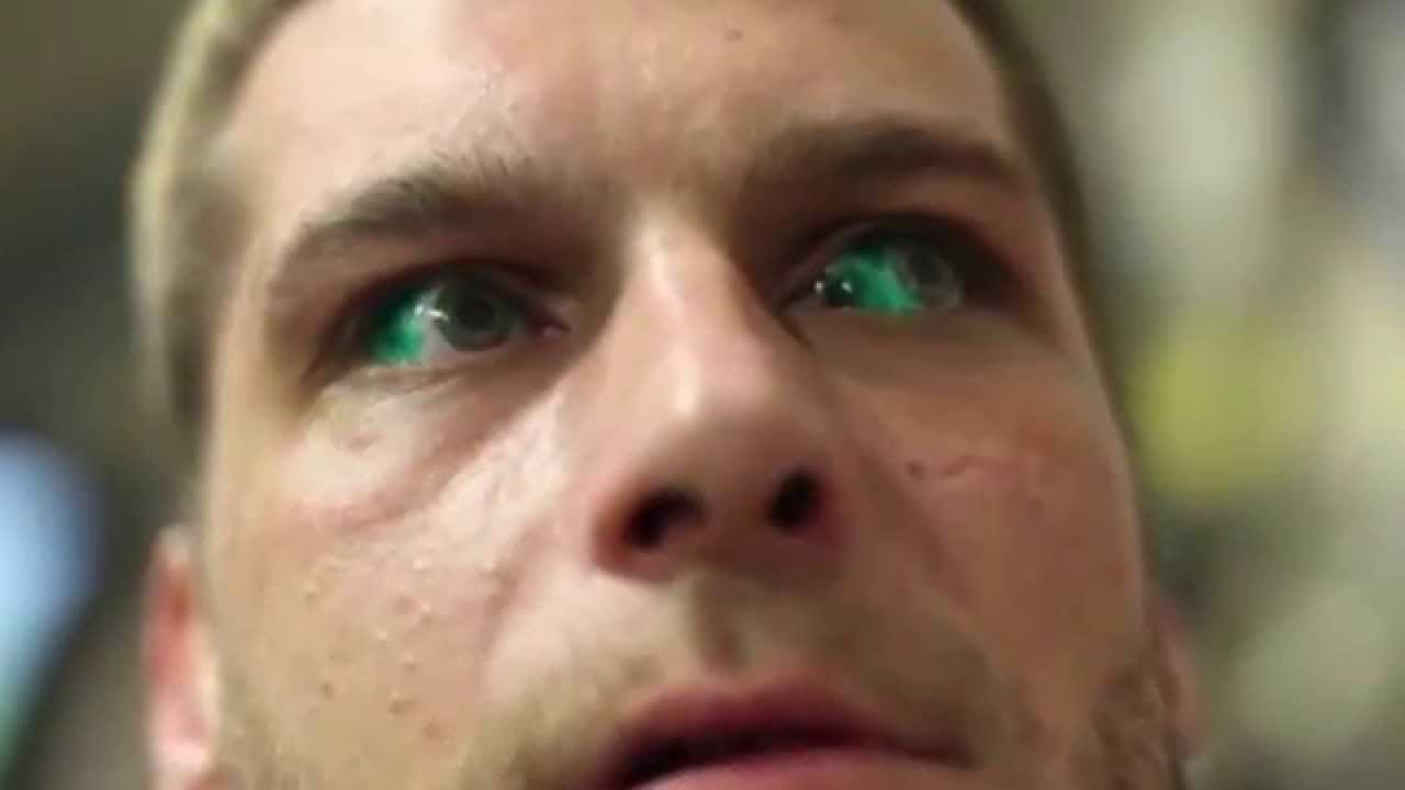Green Ink Man Both Eyeball Tattoo