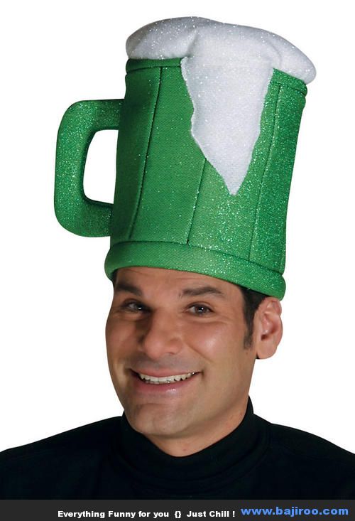 Guy With Beer Mug Hat Funny Picture