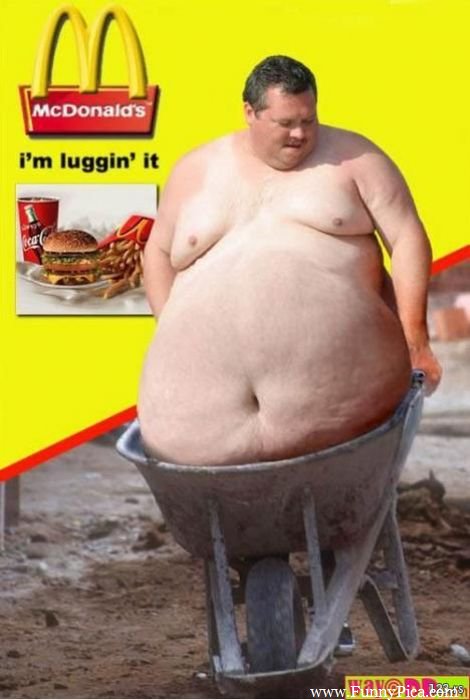 I Am Luggin'it Funny Fat Man