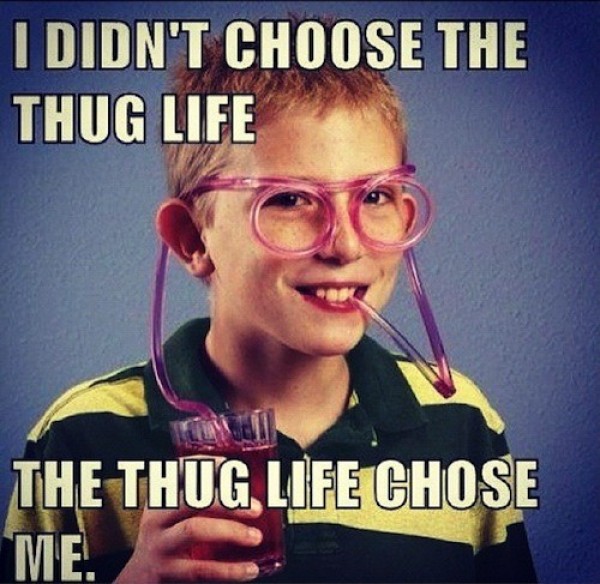 I Didn't Choose The Thug Life The Thug Choose Me Funny Meme
