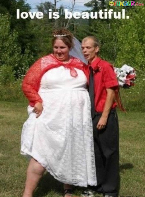 Love Is Beautiful Funny Fat Bride