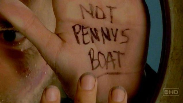 Not Pennys Boat Lettering Tattoo On Hand Palm
