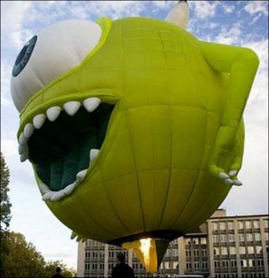 One Eye Monster Green Cartoon Funny Air Balloon