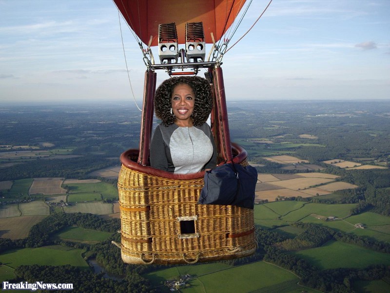 Oprah Winfrey In Air Balloon Funny Photoshopped Picture