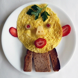 Pouting Face Funny Food Image