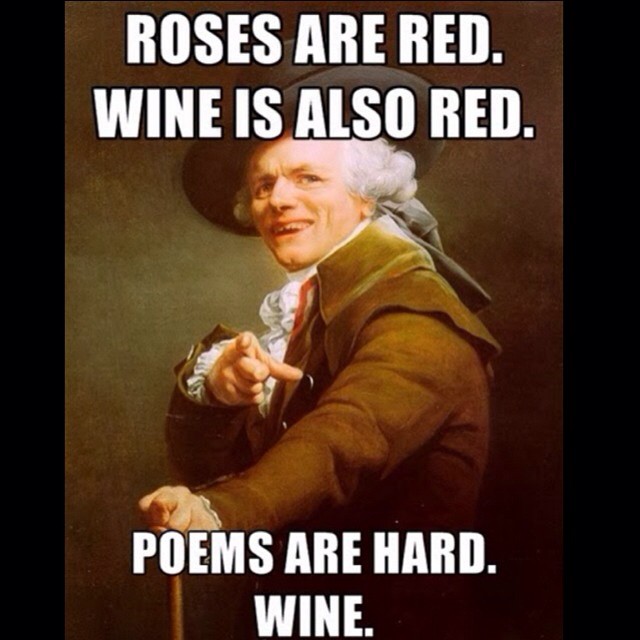 Rose Are Red Wine Is Also Red Funny Drinking Meme