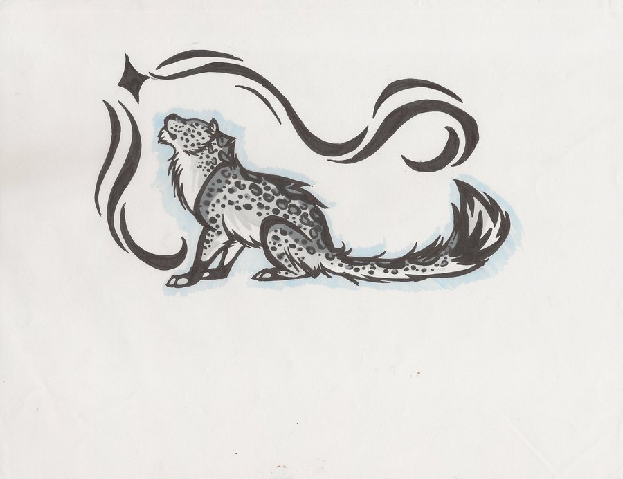 Snow Leopard Tattoo Design Sample by Linkfreak