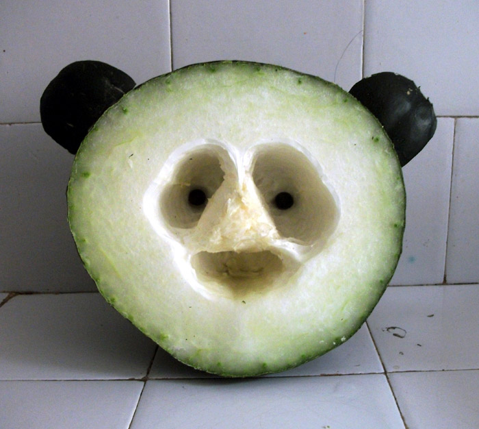 Teddy Bear Face Funny Vegetable Image