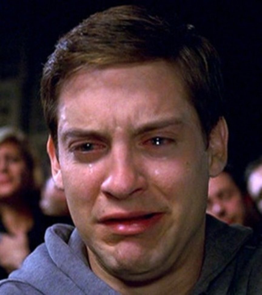 Tobey Maguire Funny Crying Image