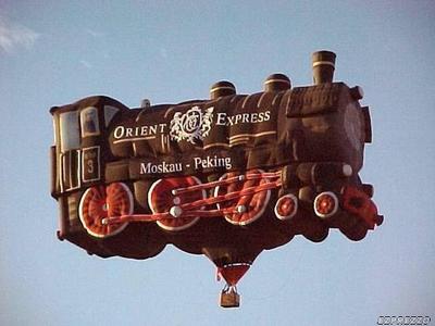Train Shape Funny Air Balloon Image