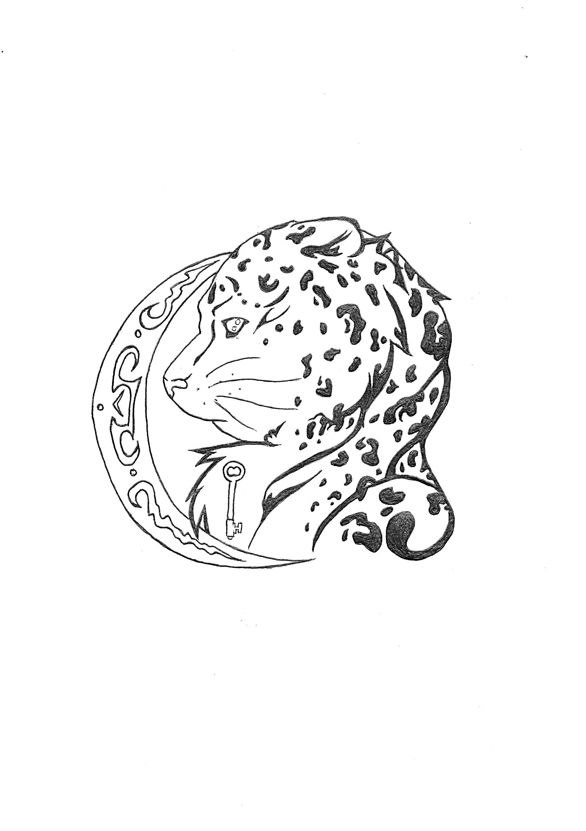 Unique Leopard Face Tattoo Design