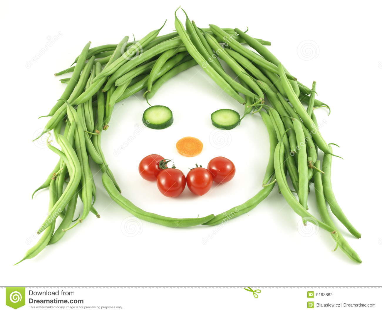 Vegetable Funny Smiley Face Image