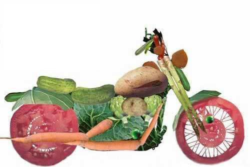 Vegetables Bike Funny Picture
