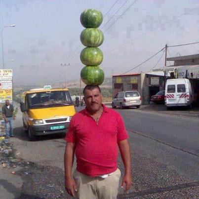 Watermelon Balance Head Funny Picture