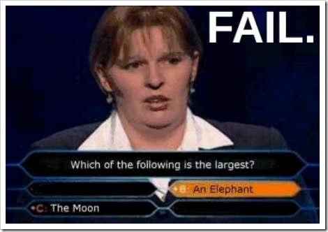 Which Of The Following Is The Largest Funny Fail Question