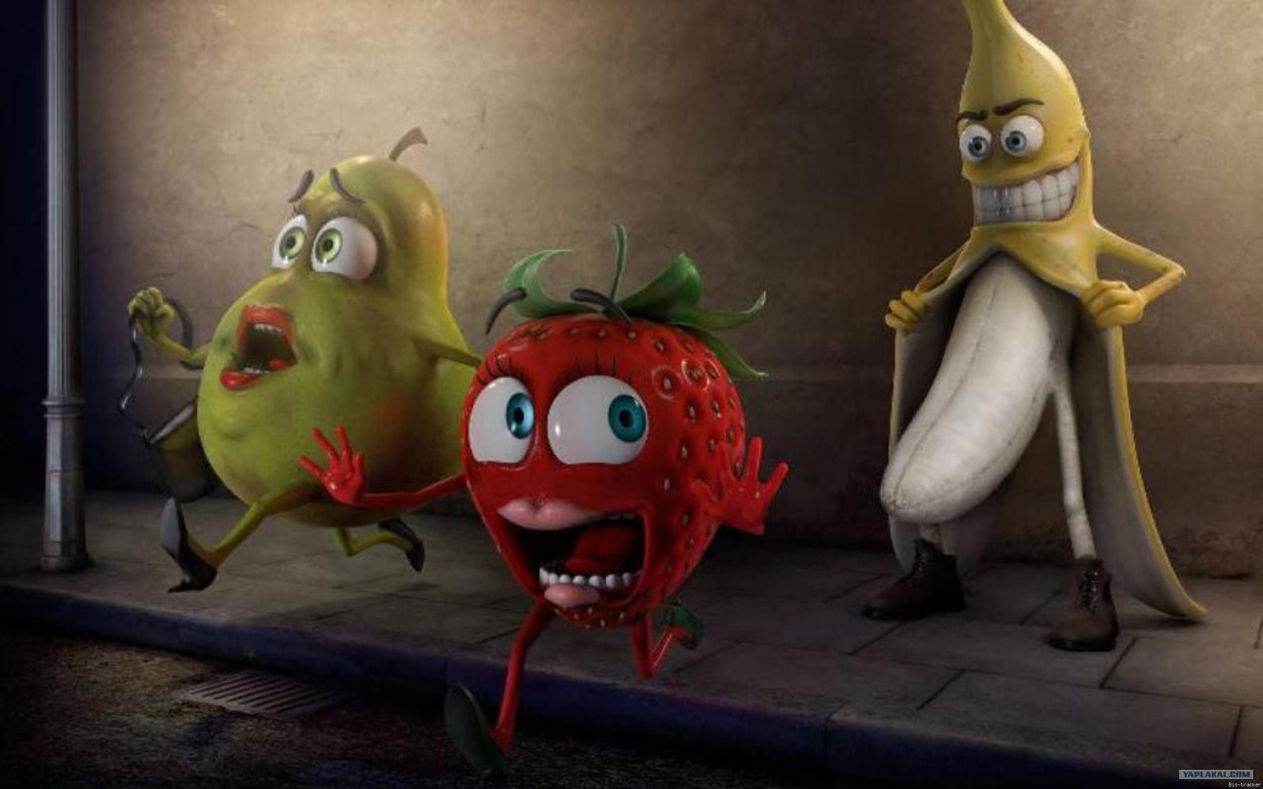 3D Fruits Funny Picture