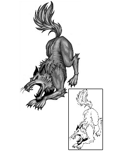 Angry Wolf Tattoo Design Idea