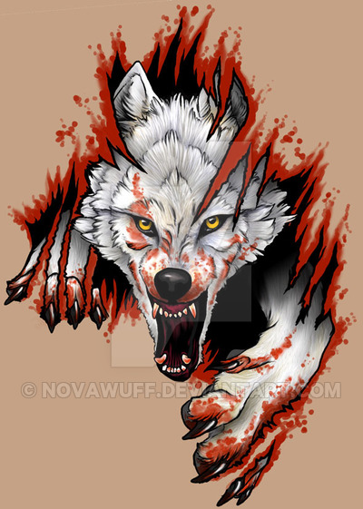 Arctic Wolf Tattoo Design by Novawuff