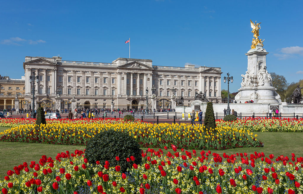 Buckingham Palace from gardens