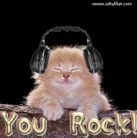 Cat Listening Music Funny Animated