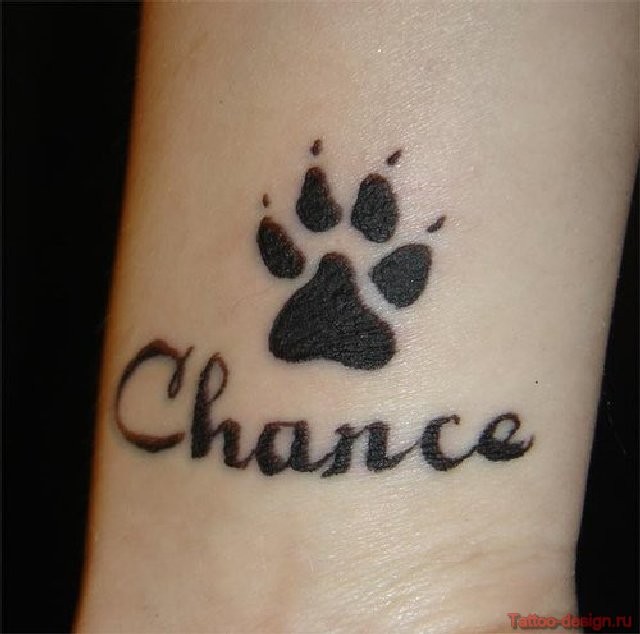 Chance - Leopard Paw Print Tattoo Design