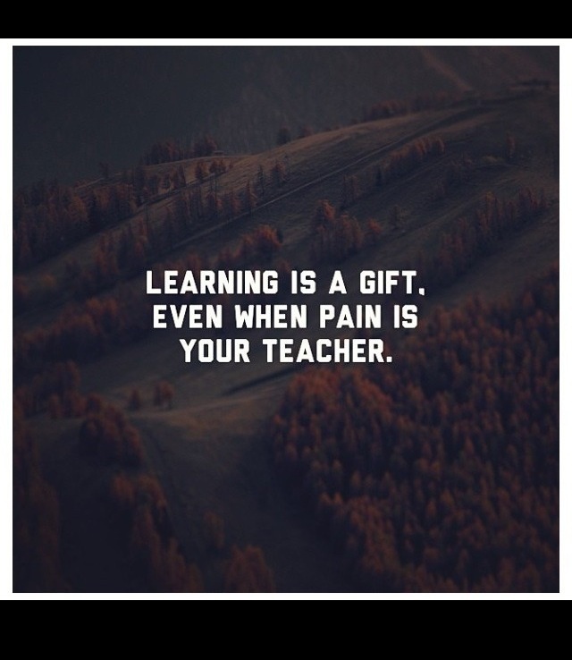 Learning is a gift even when pain is your teacher (1)