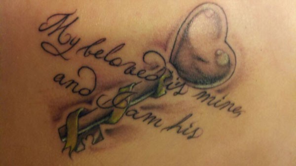 My Beloved Is Mine And I Am His Love Quote Tattoo Image