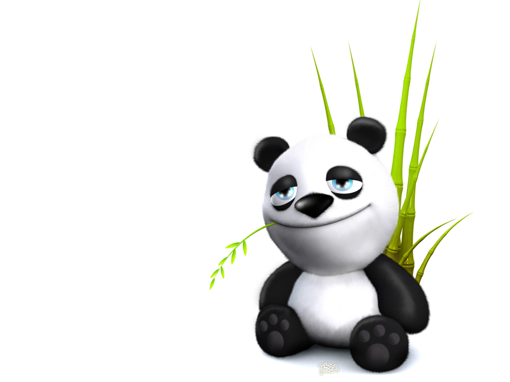 Panda Bear Funny 3D Picture