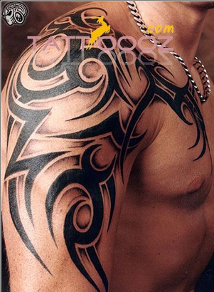 Right Sleeve Tribal Tattoo For Men