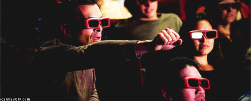 Watching 3D Movie Funny Gif