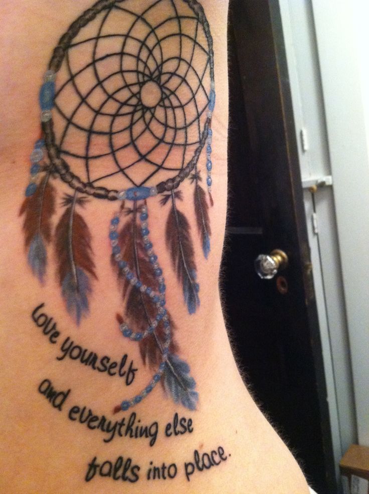 Amazing Dreamcatcher Tattoo With Quote