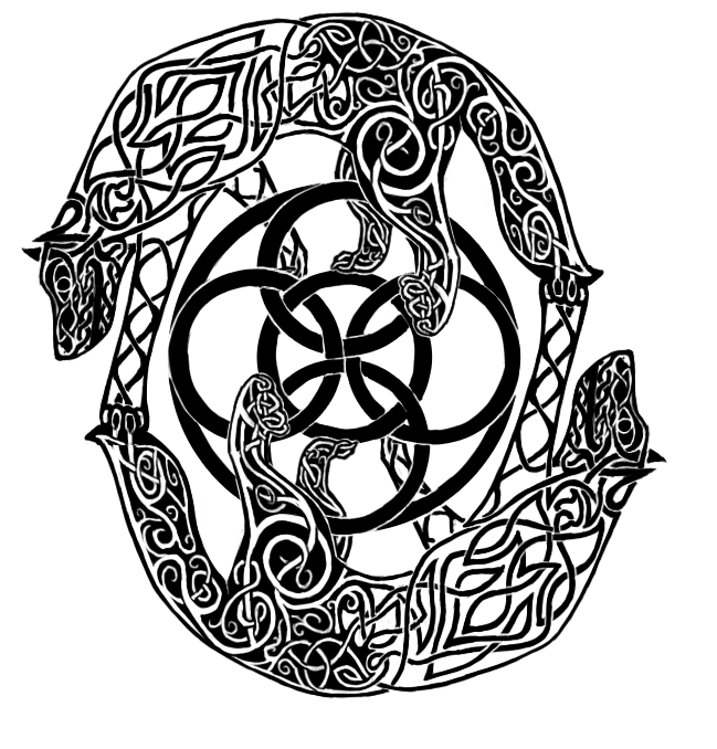 Amazing Celtic Wolves Tattoo Design Idea By Crazy Bookworm