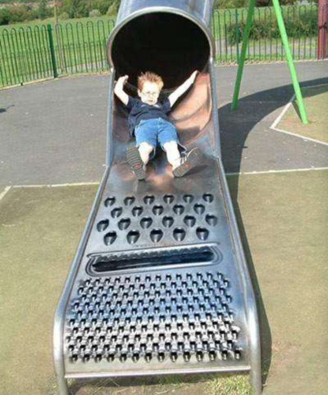Baby Sliding Funny Ouch Picture
