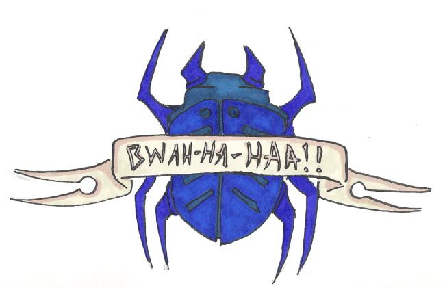 Beetle With Banner Tattoo Design By Zac