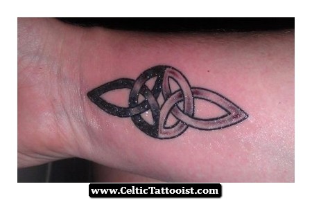 Black And Grey Celtic Tattoos On Wrists