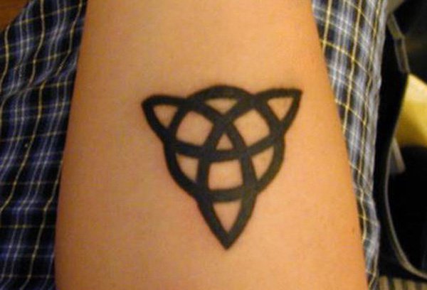 Black Celtic Knot Tattoo On Arm