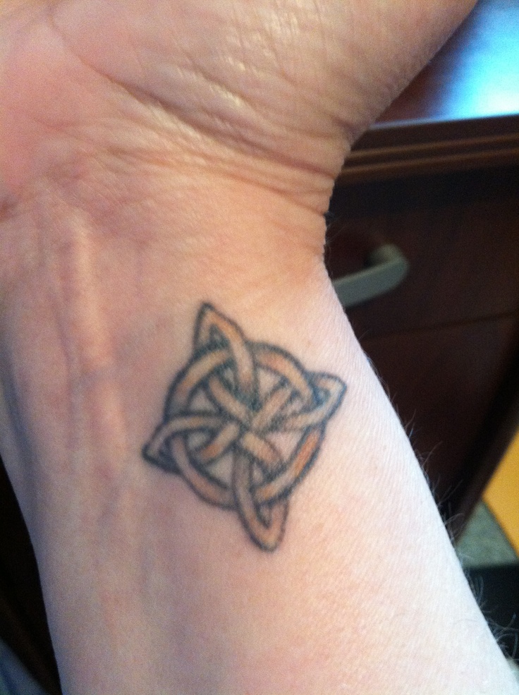 Celtic Knot Tattoo On Right Wrist