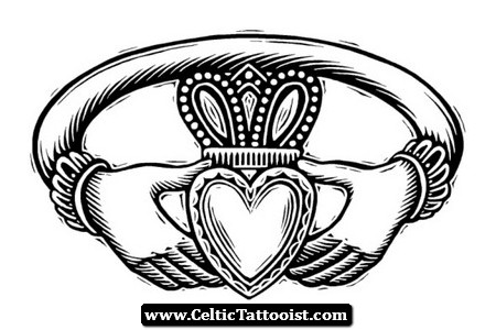 Celtic Love Claddagh Tattoo Design