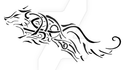 Celtic Wolf Tattoo Design by Relsyin