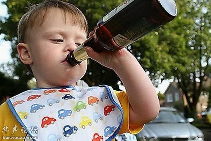 Child Drinking Wine Funny Picture
